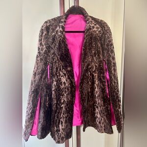 Women's Brown Faux Fur Coat